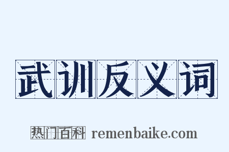 武训反义词是什么意思的图片